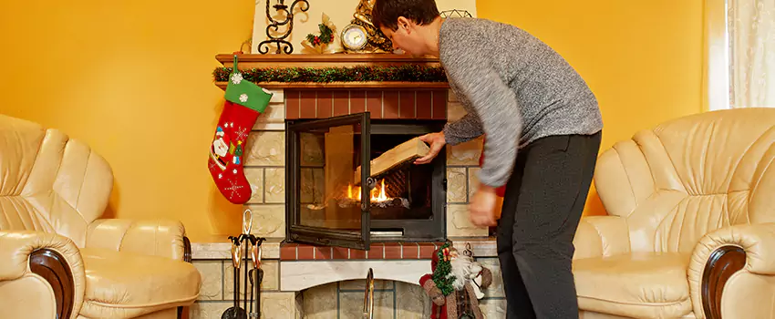 Rusted Metal Fireplace Restoration in Folsom, California